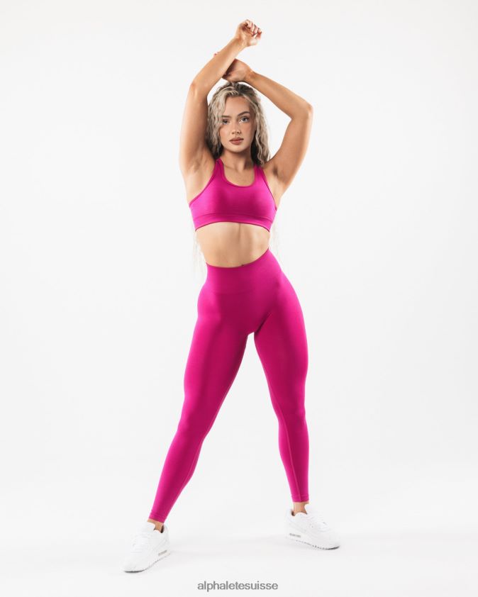 femmes vêtements 46FZDN420 Alphalete amplifier le legging rose magenta