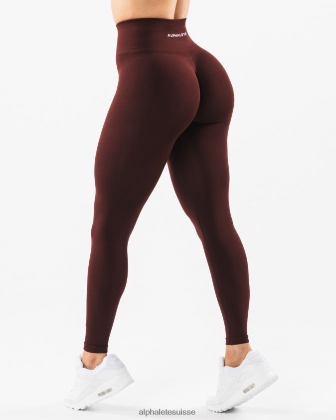 femmes vêtements 46FZDN423 Alphalete amplifier le legging sangria rouge