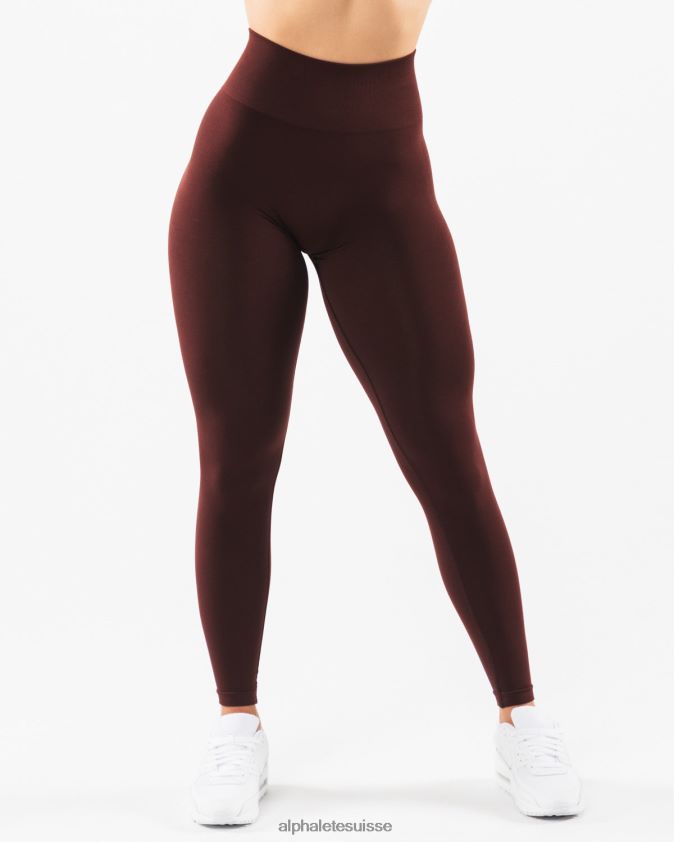 femmes vêtements 46FZDN423 Alphalete amplifier le legging sangria rouge