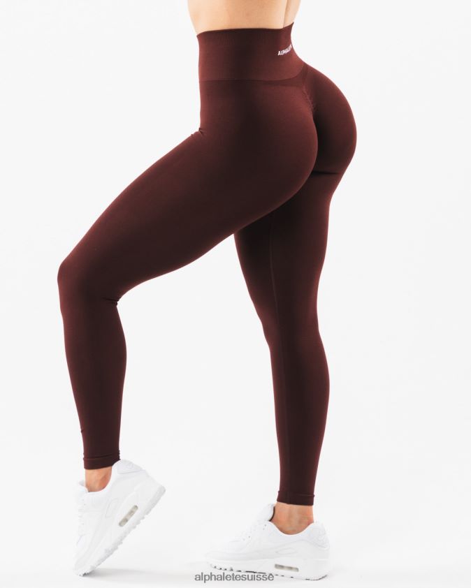 femmes vêtements 46FZDN423 Alphalete amplifier le legging sangria rouge