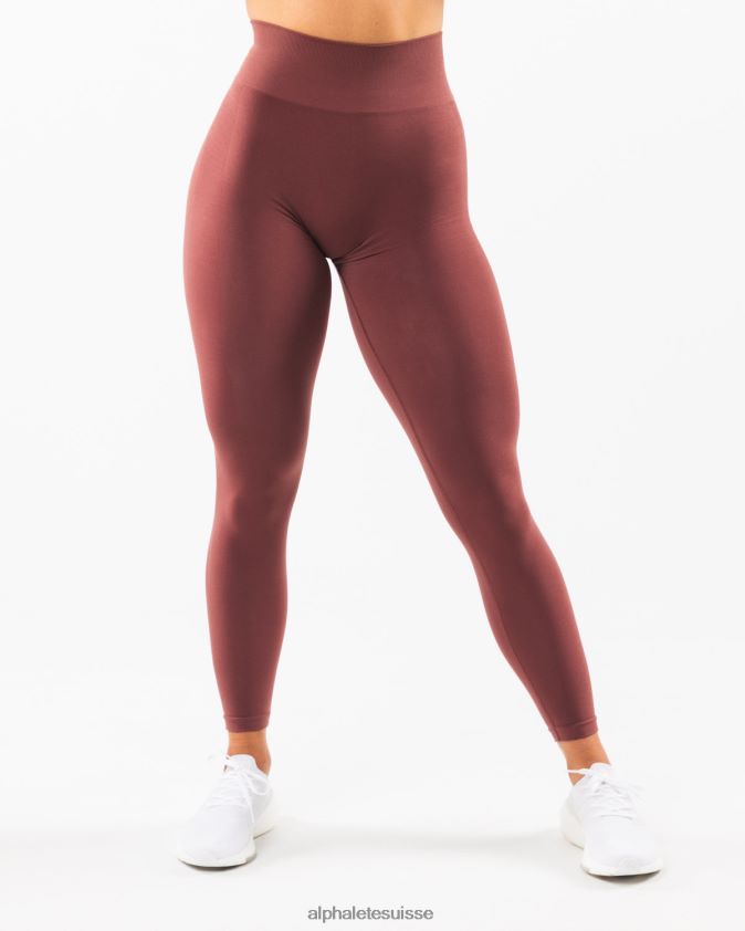 femmes vêtements 46FZDN425 Alphalete amplifier le legging rouge d'automne