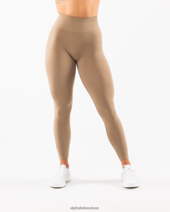 femmes vêtements 46FZDN427 Alphalete amplifier le legging chai brun
