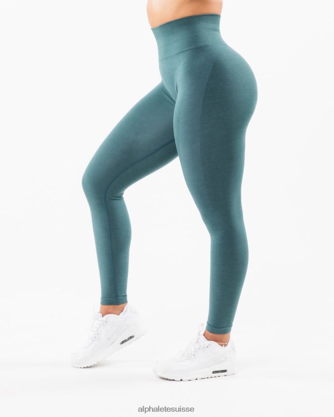 femmes vêtements 46FZDN430 Alphalete amplifier le legging océan bleu