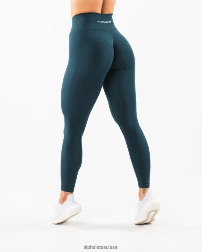 femmes vêtements 46FZDN431 Alphalete amplifier le legging bleu nuit