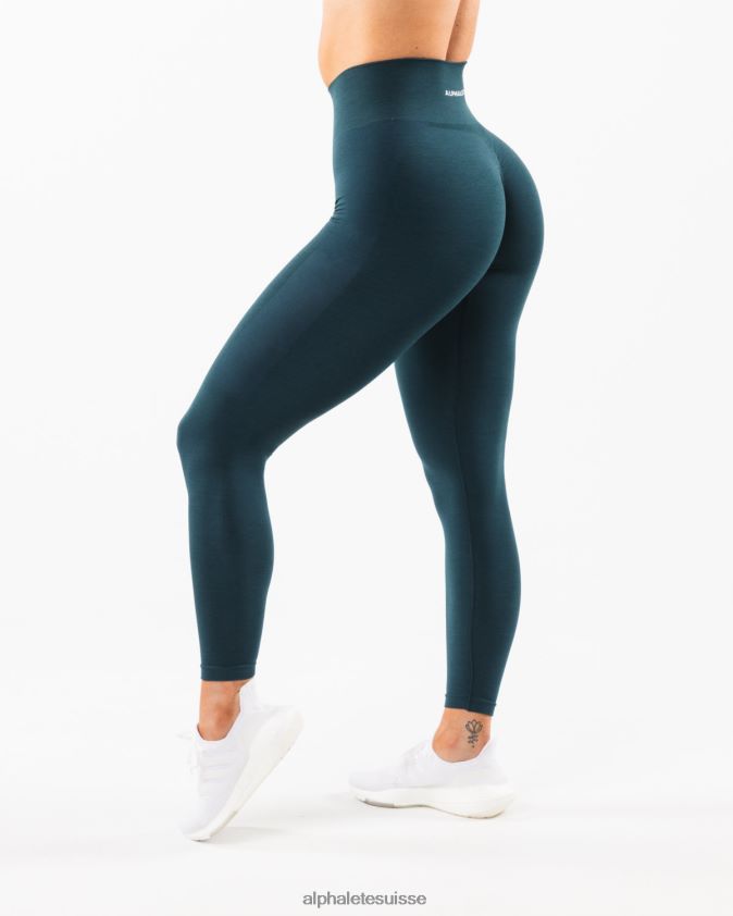 femmes vêtements 46FZDN431 Alphalete amplifier le legging bleu nuit