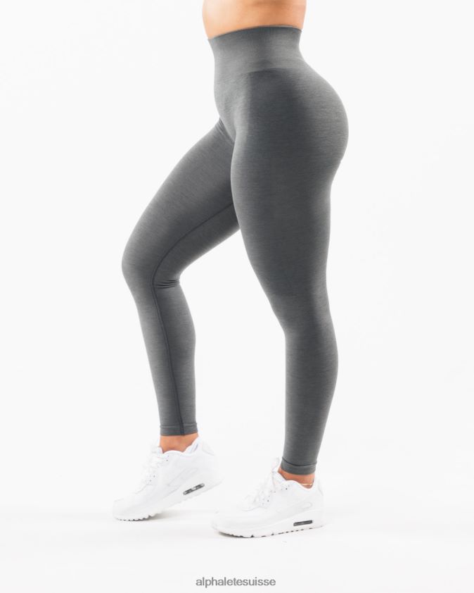 femmes vêtements 46FZDN433 Alphalete amplifier le legging gris fumée