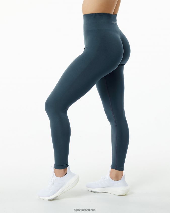 femmes vêtements 46FZDN442 Alphalete amplifier le legging bleu baleine