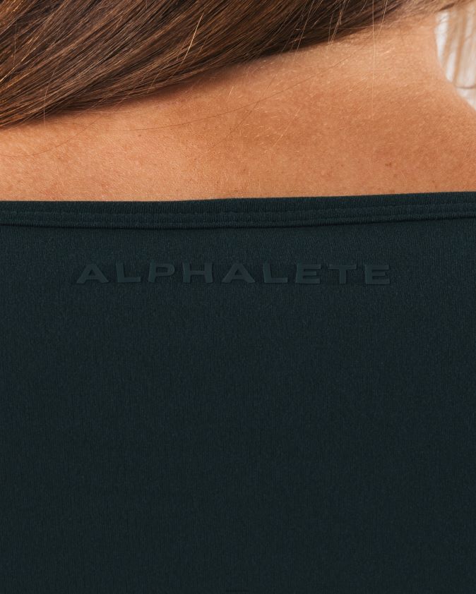 femmes vêtements 46FZDN241 Alphalete aura haussement d'épaules ls vert cyprès