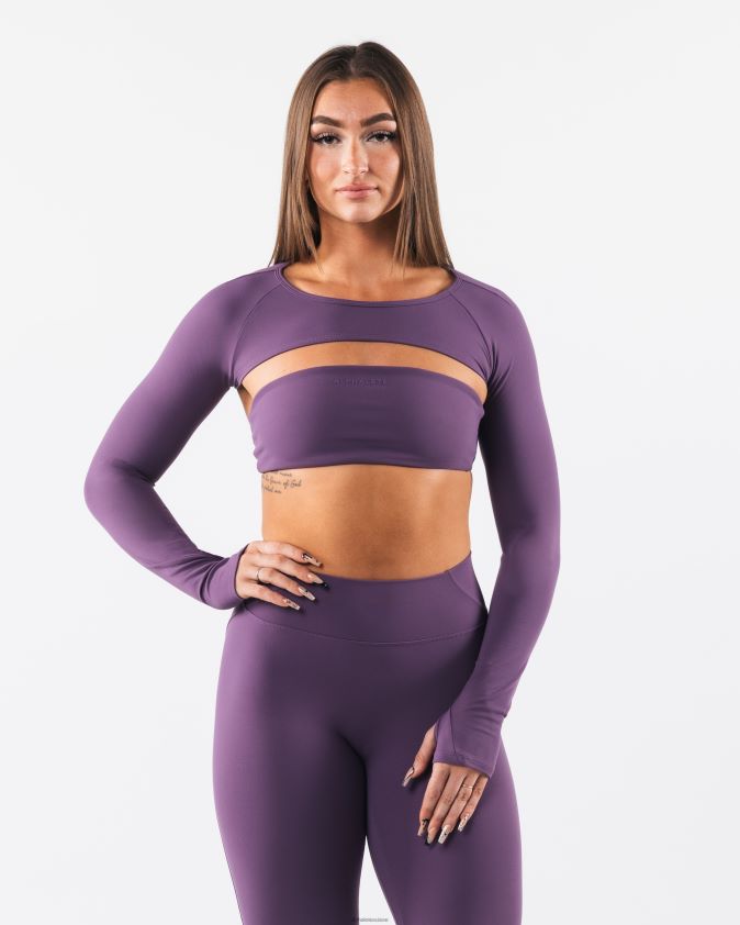 femmes vêtements 46FZDN242 Alphalete aura haussement d'épaules ls aster violet