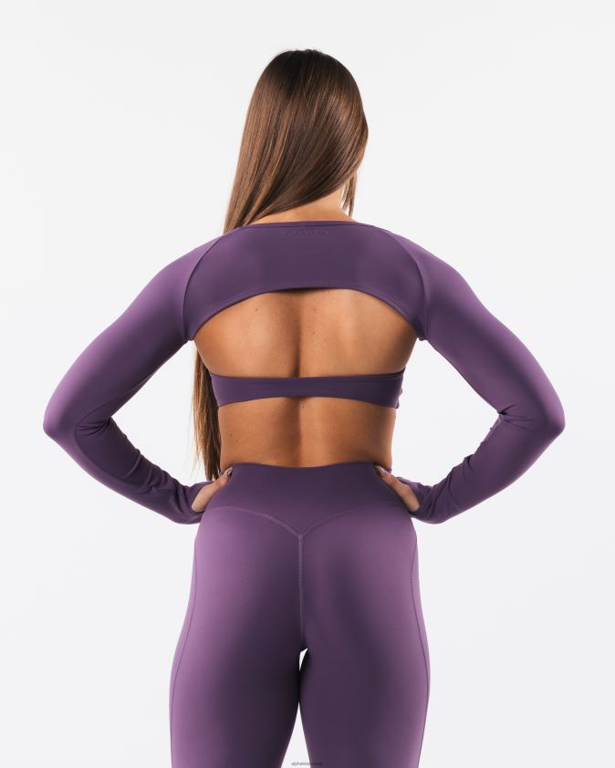 femmes vêtements 46FZDN242 Alphalete aura haussement d'épaules ls aster violet