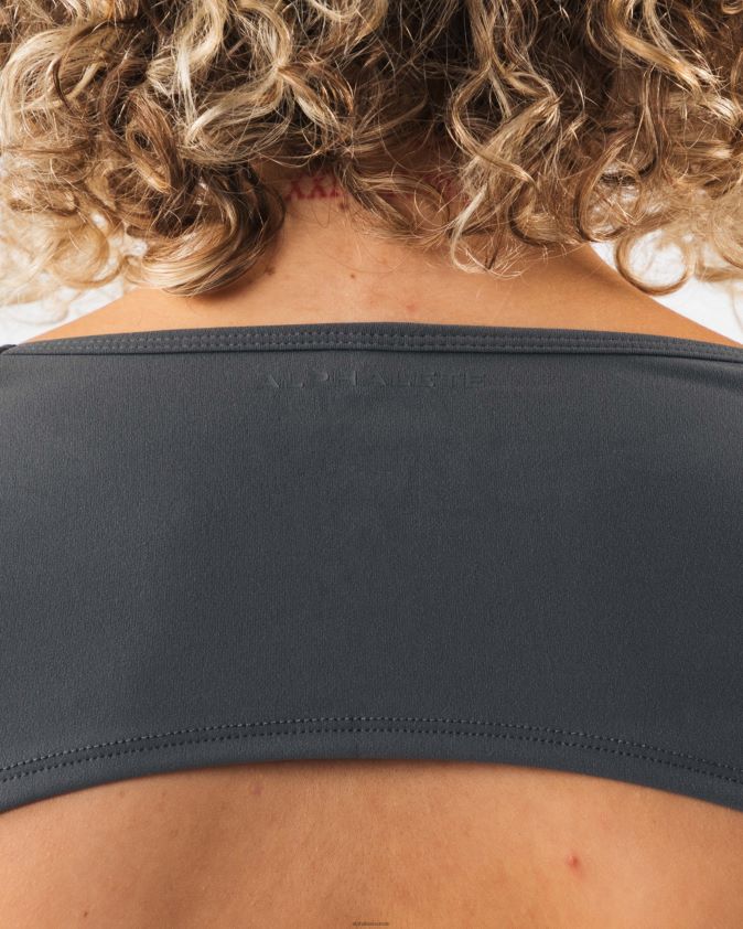 femmes vêtements 46FZDN245 Alphalete aura haussement d'épaules ls gris étain