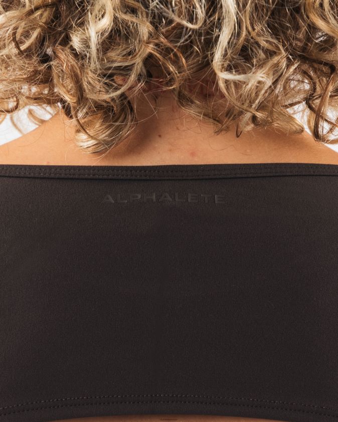 femmes vêtements 46FZDN246 Alphalete aura haussement d'épaules ls cachemire marron