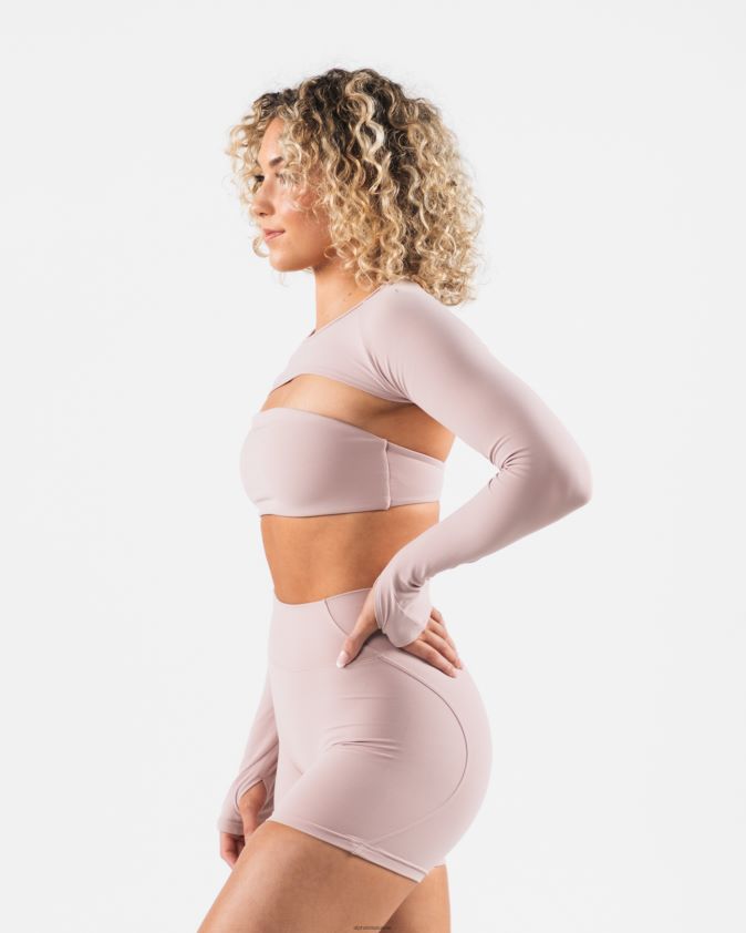 femmes vêtements 46FZDN247 Alphalete aura haussement d'épaules ls marron porcelaine