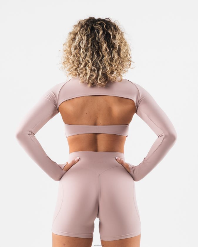 femmes vêtements 46FZDN247 Alphalete aura haussement d'épaules ls marron porcelaine