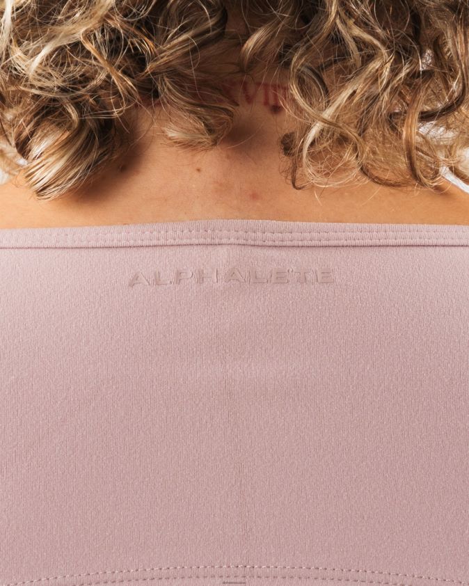 femmes vêtements 46FZDN247 Alphalete aura haussement d'épaules ls marron porcelaine