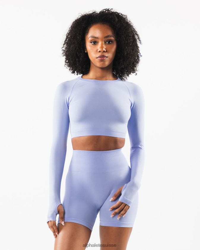 femmes vêtements 46FZDN250 Alphalete culture stratus ls bleu mystique