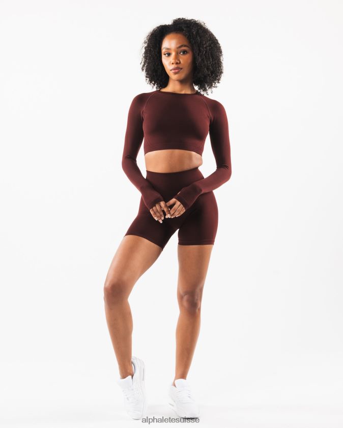 femmes vêtements 46FZDN252 Alphalete culture stratus ls sangria rouge