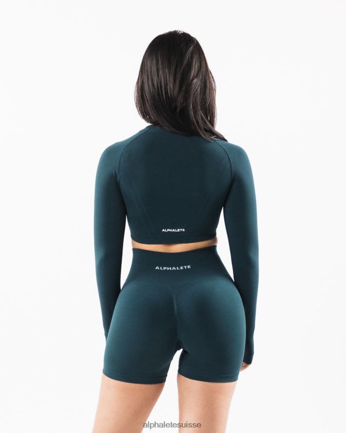 femmes vêtements 46FZDN257 Alphalete culture stratus ls bleu nuit