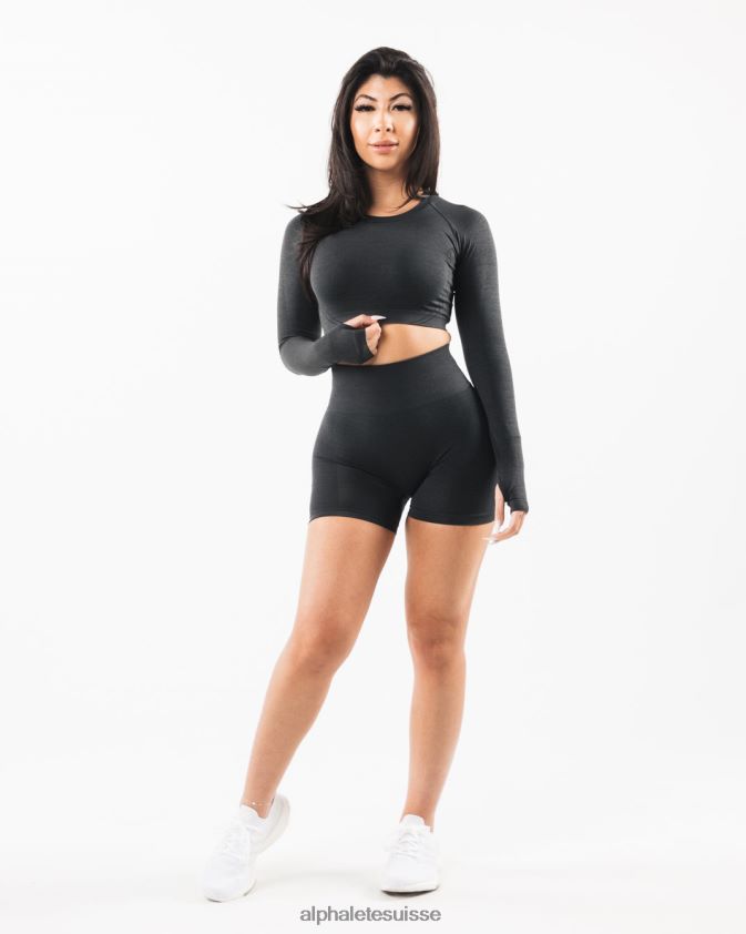 femmes vêtements 46FZDN258 Alphalete culture stratus ls gris ombre