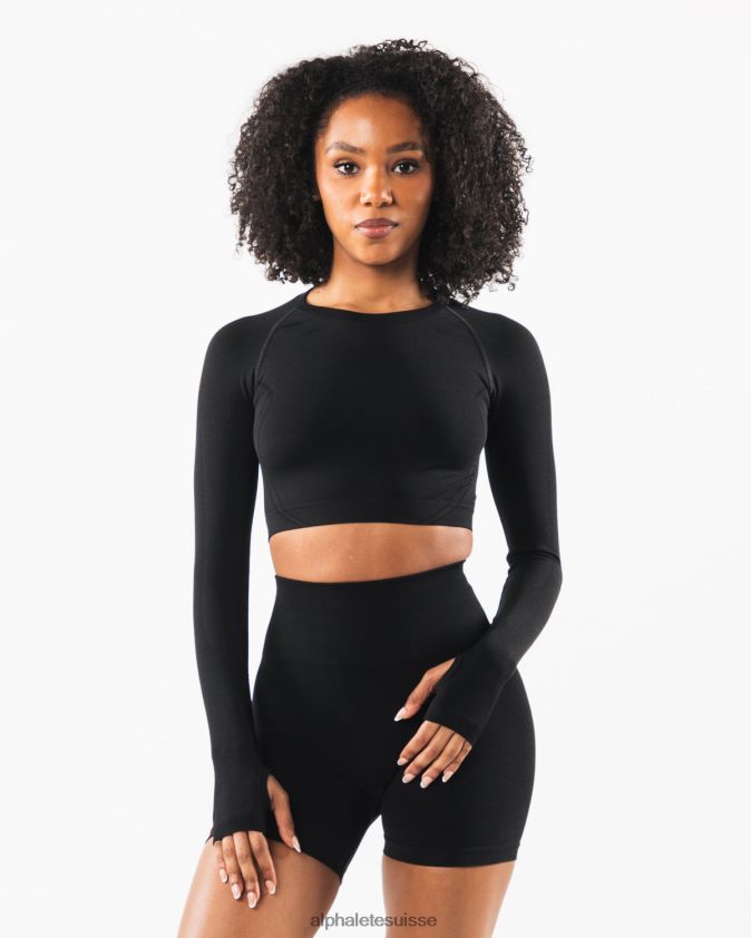 femmes vêtements 46FZDN259 Alphalete culture stratus ls noir