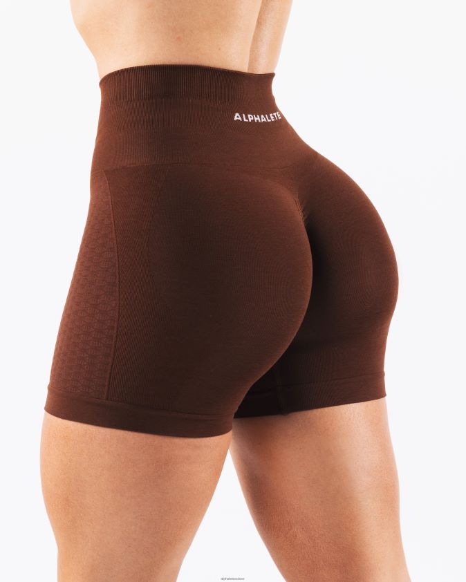 femmes vêtements 46FZDN297 Alphalete amplifier contour court 5" brun manhattan
