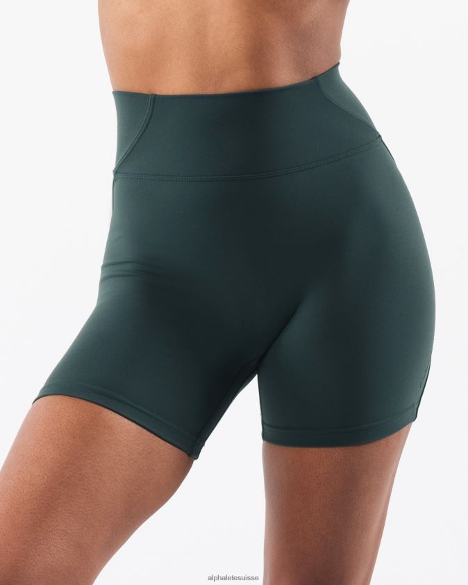 femmes vêtements 46FZDN299 Alphalete aura court 5" vert cyprès