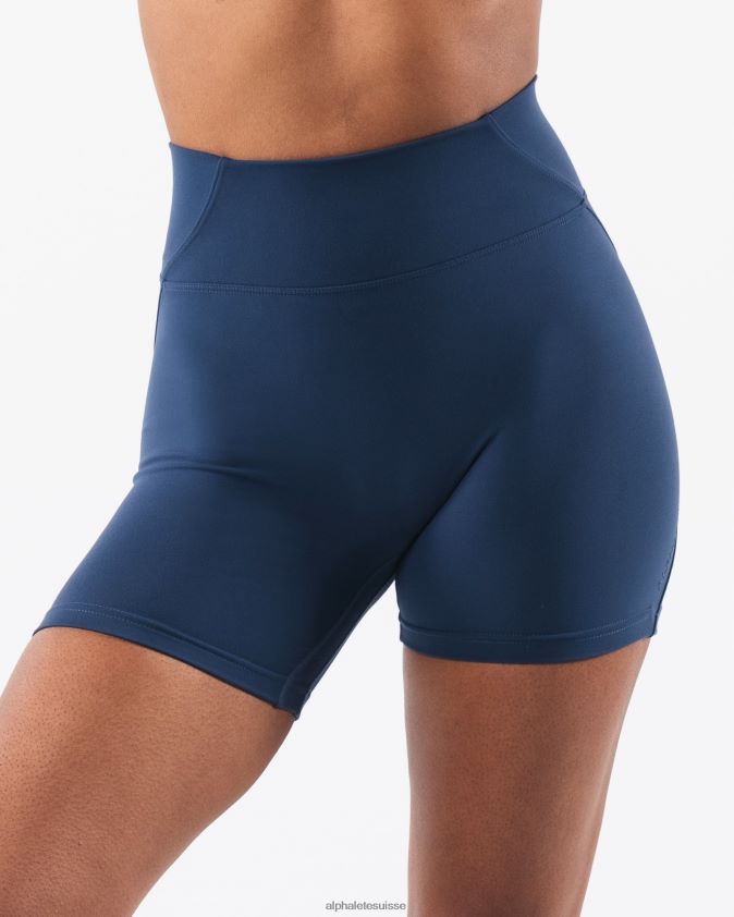 femmes vêtements 46FZDN301 Alphalete aura court 5" bleu d'encre