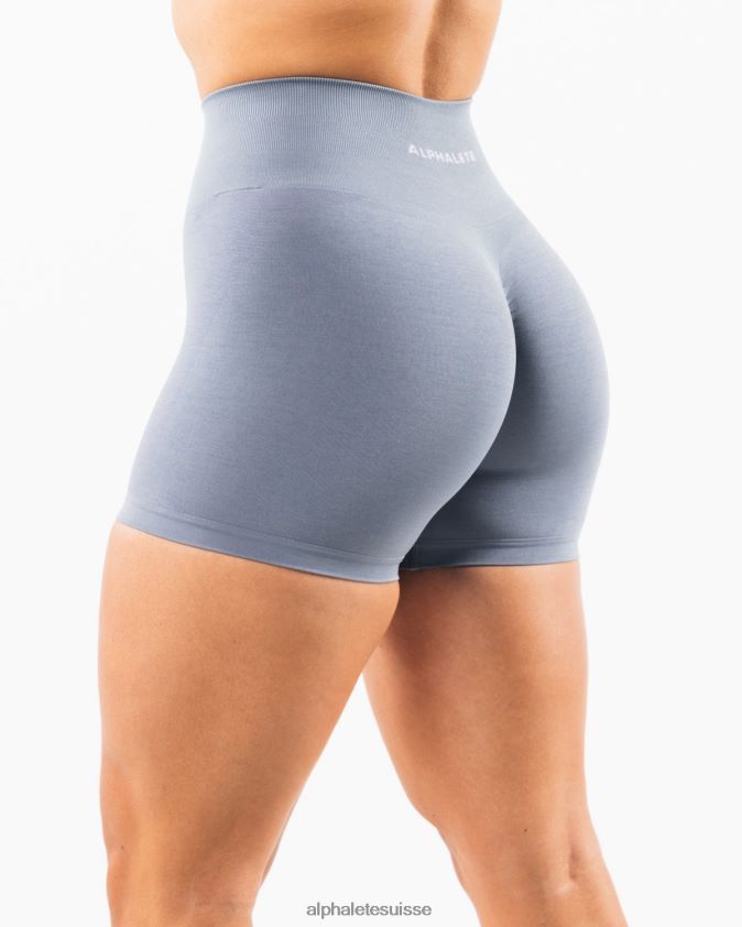 femmes vêtements 46FZDN302 Alphalete amplifier court 4,5" eau calme bleue