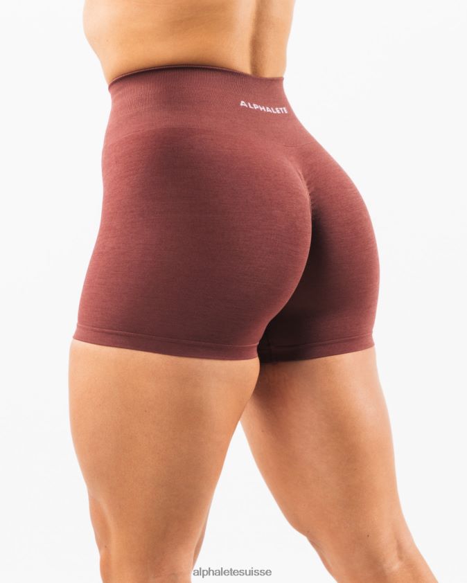 femmes vêtements 46FZDN305 Alphalete amplifier court 4,5" rose poussiéreux rouge