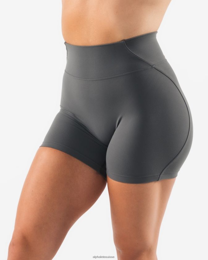 femmes vêtements 46FZDN309 Alphalete aura court 5" gris étain