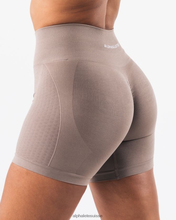femmes vêtements 46FZDN315 Alphalete amplifier contour court 5" brun moka