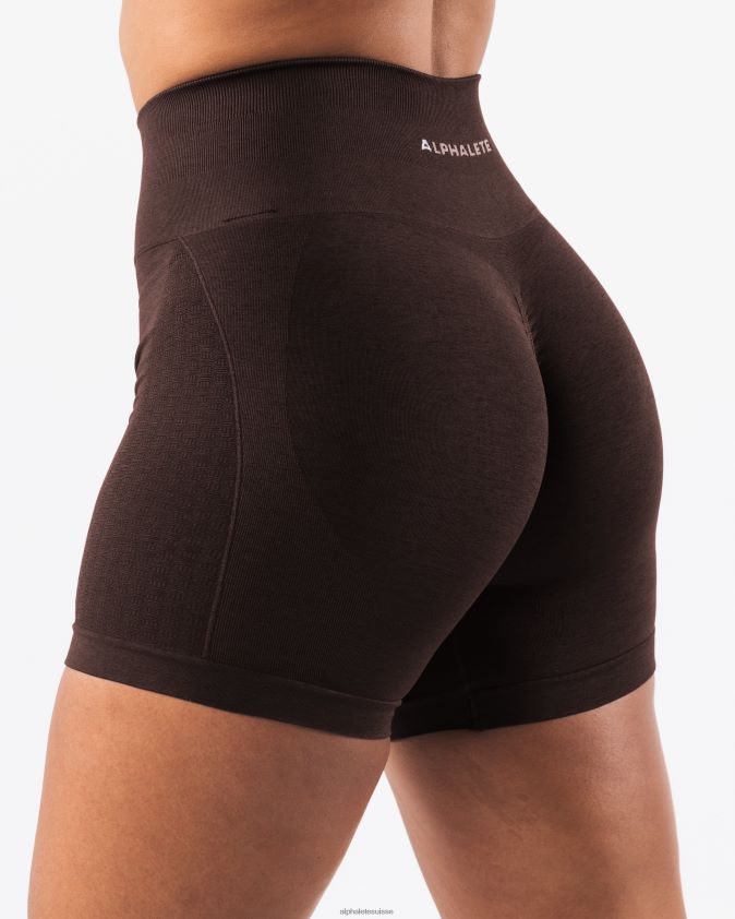 femmes vêtements 46FZDN317 Alphalete amplifier contour court 5" cachemire marron