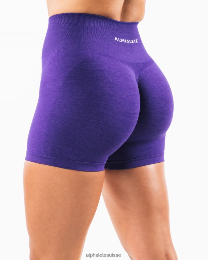 femmes vêtements 46FZDN321 Alphalete amplifier court 4,5" violet électrique