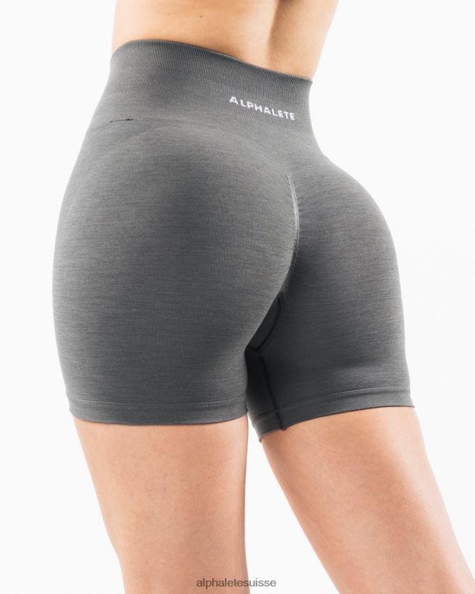 femmes vêtements 46FZDN343 Alphalete amplifier court 4,5" gris fumée