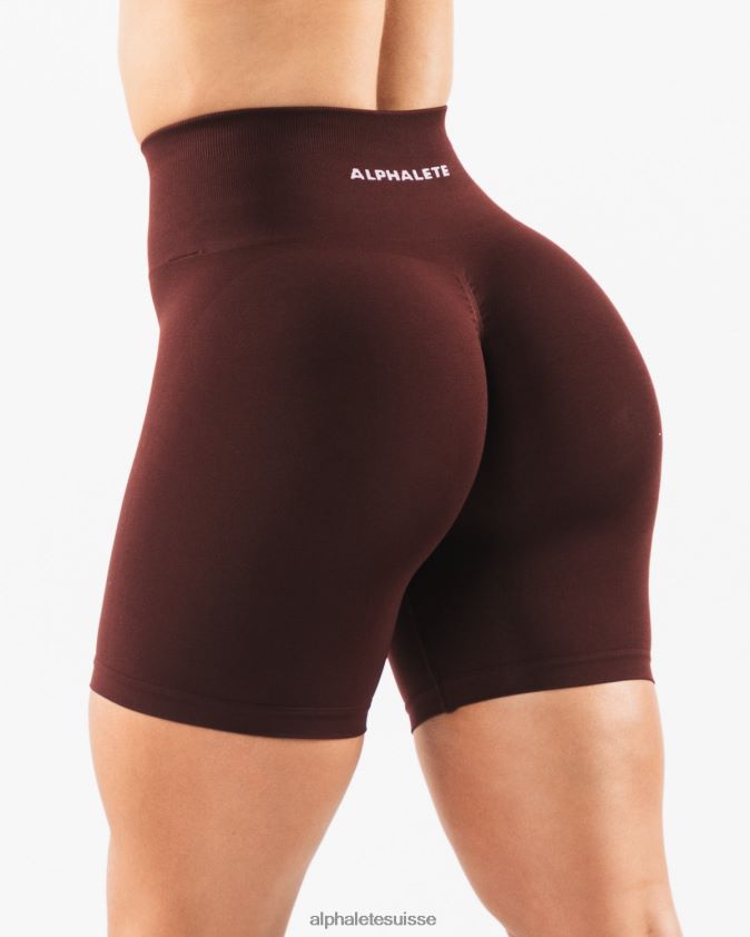 femmes vêtements 46FZDN362 Alphalete amplifier court 6,5" sangria rouge
