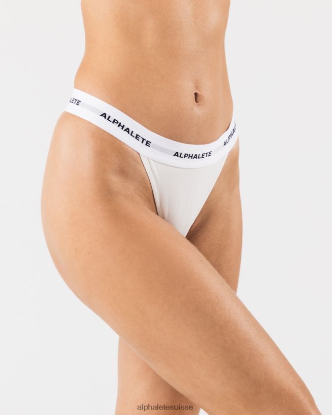 femmes vêtements 46FZDN468 Alphalete string aigu blanc