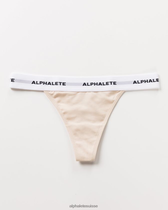 femmes vêtements 46FZDN469 Alphalete string aigu marron vanille