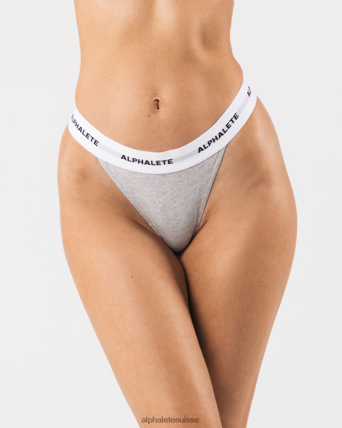 femmes vêtements 46FZDN470 Alphalete string aigu gris chiné