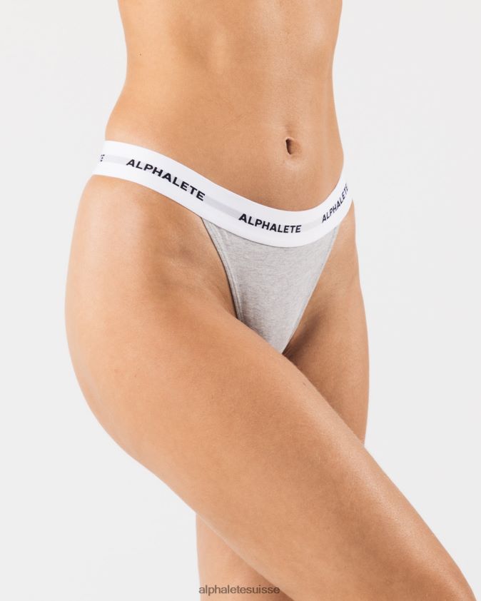 femmes vêtements 46FZDN470 Alphalete string aigu gris chiné