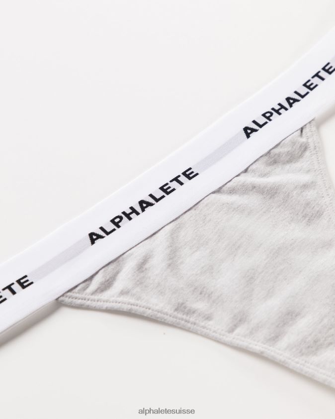 femmes vêtements 46FZDN470 Alphalete string aigu gris chiné