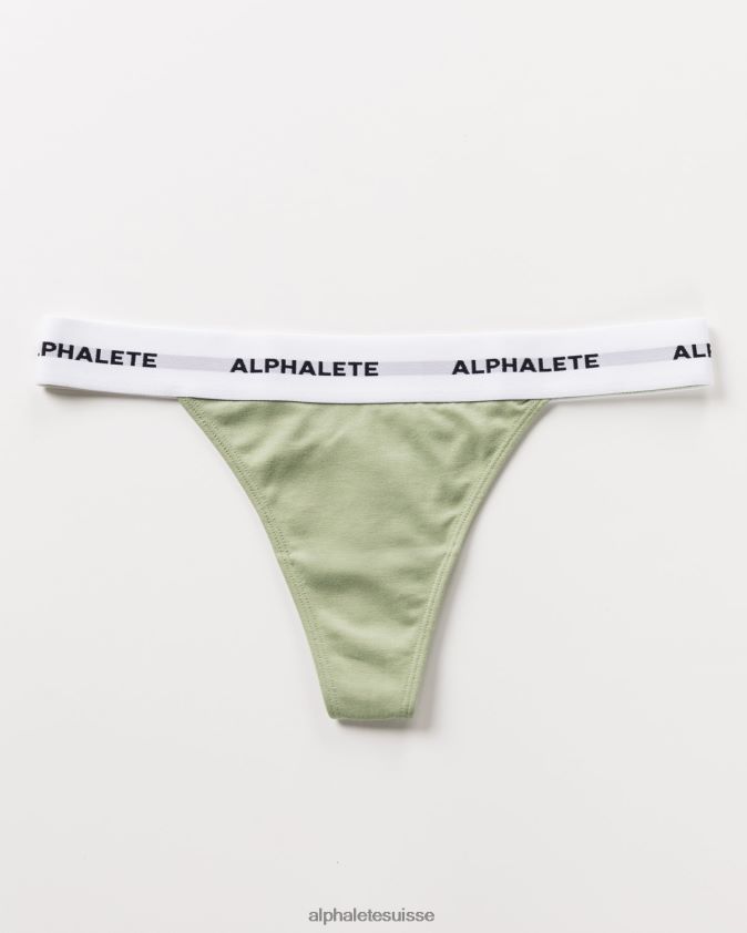 femmes vêtements 46FZDN471 Alphalete string aigu vert sauge