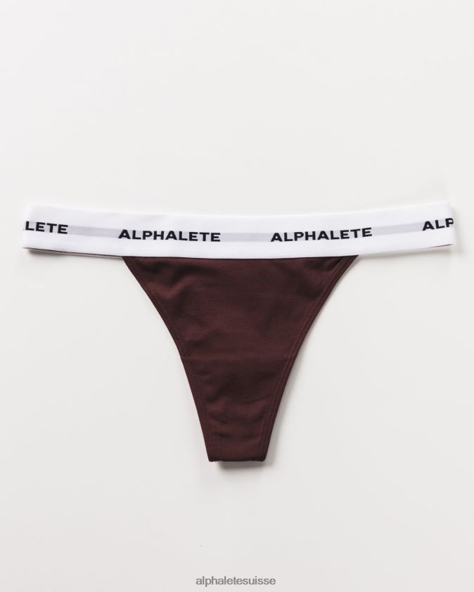 femmes vêtements 46FZDN473 Alphalete string aigu sangria rouge