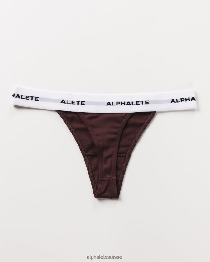 femmes vêtements 46FZDN473 Alphalete string aigu sangria rouge