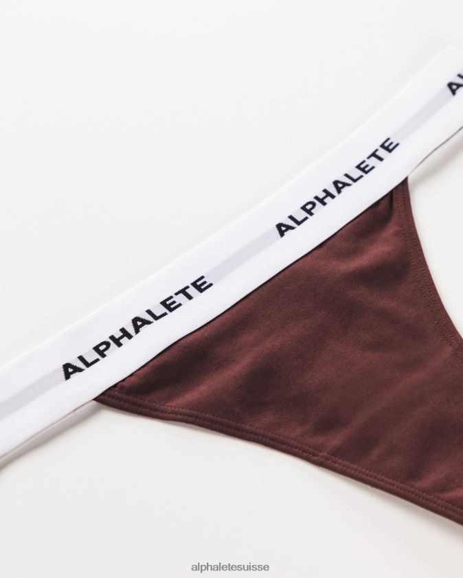 femmes vêtements 46FZDN473 Alphalete string aigu sangria rouge