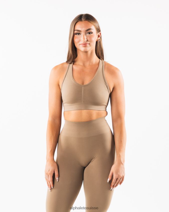 femmes vêtements 46FZDN103 Alphalete amplifier le soutien-gorge chai brun