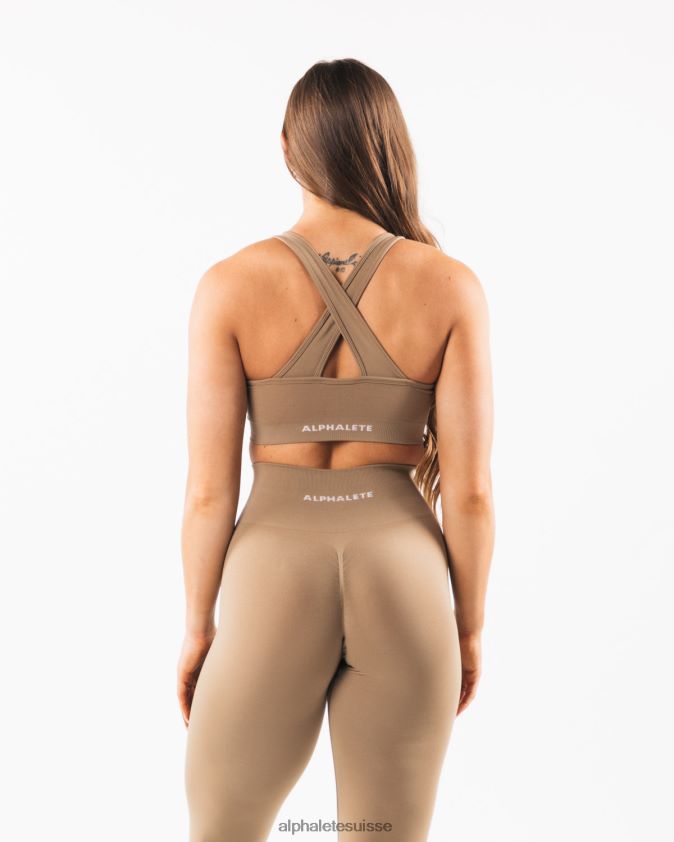 femmes vêtements 46FZDN103 Alphalete amplifier le soutien-gorge chai brun