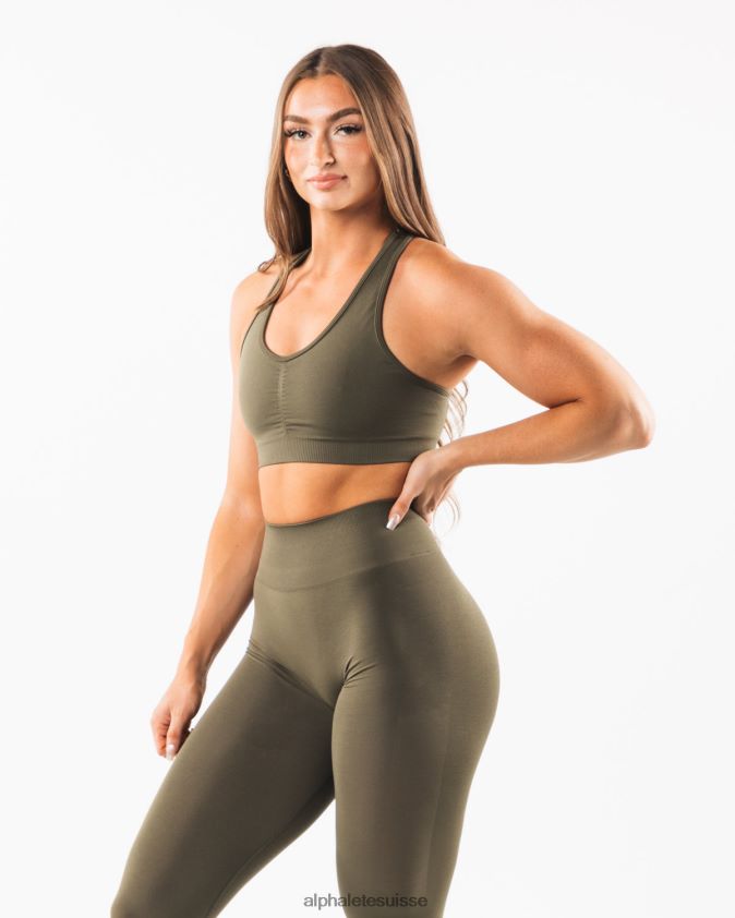 femmes vêtements 46FZDN107 Alphalete amplifier le soutien-gorge chêne vert