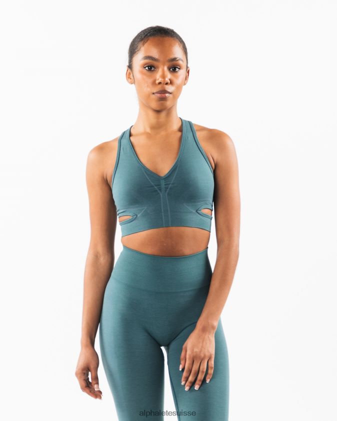 femmes vêtements 46FZDN108 Alphalete soutien-gorge stratus océan bleu
