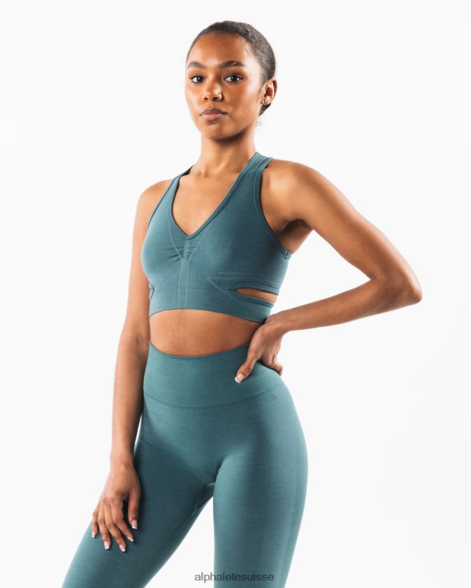 femmes vêtements 46FZDN108 Alphalete soutien-gorge stratus océan bleu