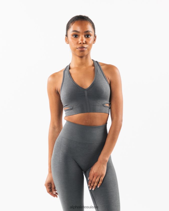 femmes vêtements 46FZDN112 Alphalete soutien-gorge stratus gris fumée